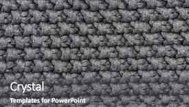  Presentation with wool - PPT theme with grey knitted wool macro photo background and a dark gray colored foreground