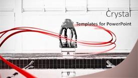  Presentation with swimmer - Slides consisting of grey-line-design-against-swimmer background and a white colored foreground