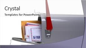  Presentation with mail - Cool new PPT layouts with grey mailbox full of mail backdrop and a white colored foreground