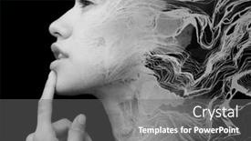  Presentation with dark grey - Presentation design consisting of grey-monochrome-portrait background and a gray colored foreground