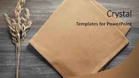  Presentation with oat - Audience pleasing theme consisting of grey orange - ears of oat on wooden backdrop and a coral colored foreground