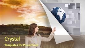  Presentation with composite - Slides having fat white rabbit on a black background background and a black colored foreground