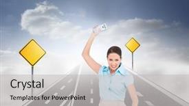  Presentation with classy - Slide set consisting of grey orange world - composite image of furious classy background and a light gray colored foreground