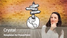  Presentation with composite - Colorful slide set enhanced with grey orange world - composite image of portrait backdrop and a gray colored foreground