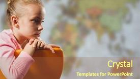  Presentation with composite - Audience pleasing PPT theme consisting of grey orange world - digital composite of girl backdrop and a red colored foreground