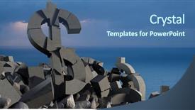  Presentation with grey rocks - Audience pleasing presentation theme consisting of grey rocks against full frame backdrop and a ocean colored foreground