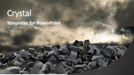  Presentation with grey rocks - PPT theme featuring grey rocks against full frame background and a gray colored foreground
