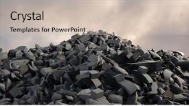  Presentation with grey rocks - Presentation theme enhanced with grey rocks against full frame background and a soft green colored foreground