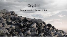  Presentation with grey rocks - Amazing PPT theme having grey rocks against full frame backdrop and a light gray colored foreground