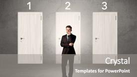  Presentation with room - Slide deck consisting of grey room with three background and a gray colored foreground