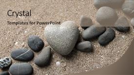  Presentation with sand heart - Amazing presentation having grey stone in shape backdrop and a coral colored foreground
