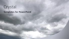  Presentation with storm clouds - PPT theme having grey-storm-clouds-in-sky background and a light gray colored foreground
