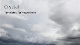  Presentation with storm clouds - Theme featuring grey-storm-clouds-in-sky background and a light gray colored foreground