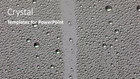  Presentation with rain water - Audience pleasing PPT theme consisting of grey-surface-with-drops backdrop and a gray colored foreground