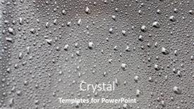  Presentation with rain water - Cool new slides with grey-surface-with-drops backdrop and a gray colored foreground