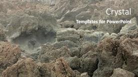  Presentation with volcanic rock - Presentation theme enhanced with grey volcanic rock background texture background and a gray colored foreground