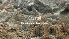  Presentation with volcanic rock - Amazing PPT theme having grey volcanic rock background texture backdrop and a gray colored foreground