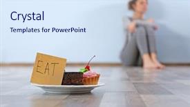  Presentation with eating disorder - Audience pleasing slide deck consisting of grey wall background eating disorder backdrop and a sky blue colored foreground