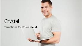  Presentation with grey computer email - Audience pleasing PPT layouts consisting of grey wall background looking camera backdrop and a white colored foreground