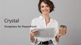  Presentation with emotional intelligence business - Theme featuring grey wall background reading newspaper background and a light gray colored foreground