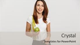  Presentation with photo - Colorful PPT theme enhanced with grey wall background with centimeter backdrop and a light gray colored foreground