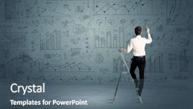  Presentation with modern elegant - Presentation theme having grey wall background with exponential background and a gray colored foreground