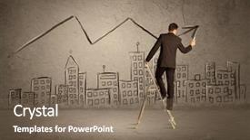  Presentation with modern elegant - Beautiful slides featuring grey wall background with exponential backdrop and a  colored foreground