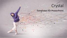  Presentation with grey line drawings of tall buildings - Audience pleasing slides consisting of grey wall background with lines backdrop and a light gray colored foreground