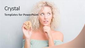  Presentation with chocolate chip - Amazing presentation theme having grey wall eating chocolate chip backdrop and a white colored foreground