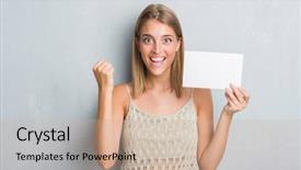  Presentation with open bible over grunge sandstone - PPT theme consisting of grey wall holding blank card background and a coral colored foreground