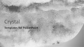  Presentation with watercolor - PPT theme enhanced with grey watercolor background hand painted by brush background and a light gray colored foreground