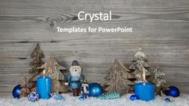 Presentation with country christmas - Presentation consisting of grey with blue turquoise nutcracker background and a gray colored foreground