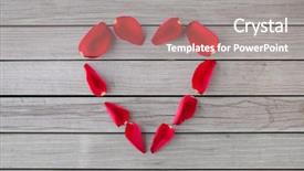  Presentation with love frame - Audience pleasing slide deck consisting of grey wooden boards background backdrop and a gray colored foreground