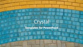  Presentation with paving - Slide set enhanced with grey yellow and blue paving tiles for background or texture background and a teal colored foreground