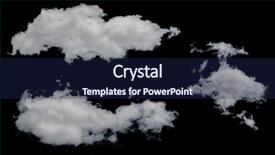  Presentation with white dove clouds - Audience pleasing theme consisting of greyscale - white fluffy clouds isolated backdrop and a  colored foreground