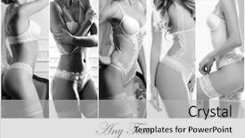  Presentation with collection agency - PPT theme consisting of greyscale - white underwear collection sexy brides background and a light gray colored foreground