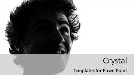  Presentation with studio - Colorful presentation enhanced with greyscale - young man looking up portrait backdrop and a light gray colored foreground