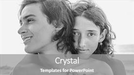  Presentation with long term planning - Cool new theme with greyscale portrait of young long backdrop and a gray colored foreground