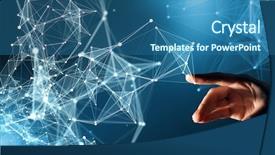  Presentation with connection - Theme having grid 3d - connection technologies background background and a ocean colored foreground