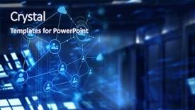  Presentation with networking - Theme having grid 3d - networking and communication technologies mixed background and a navy blue colored foreground