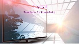  Presentation with wireless heart rate monitor - Amazing theme having grid grey white - blank computer monitor against room backdrop and a  colored foreground