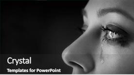  Presentation with grief - Amazing presentation theme having grief - beauty girl cry on black backdrop and a dark gray colored foreground
