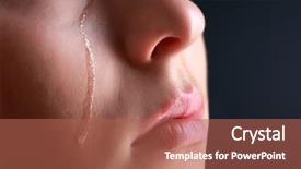  Presentation with grief - Beautiful PPT layouts featuring grief - beauty girl cry backdrop and a red colored foreground