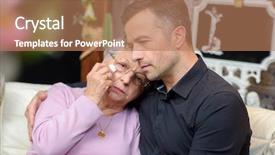  Presentation with grief - PPT layouts having grief - comfort background and a coral colored foreground