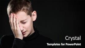  Presentation with grief - Slide deck enhanced with grief-stricken-little-boy-feeling background and a black colored foreground