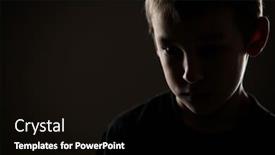  Presentation with grief - Cool new PPT layouts with grief-stricken-little-boy-feeling backdrop and a black colored foreground