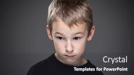  Presentation with grief - Theme having grief-stricken-little-boy-feeling background and a dark gray colored foreground