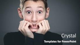  Presentation with grief - Presentation design having grief-stricken-little-boy-feeling background and a tawny brown colored foreground