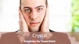  Presentation with deaf - Audience pleasing slide deck consisting of grievance - businessman turning a deaf ear backdrop and a coral colored foreground