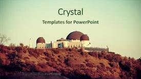  Presentation with los angeles - Slides having griffith observatory over mountain background and a soft green colored foreground